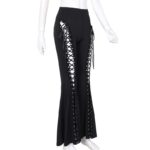 Gothic Lace-Up Flared Pants | Punk Eyelet Statement - Image 3