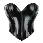 Black Strapless Vinyl Corset | Gothic Fetish Top