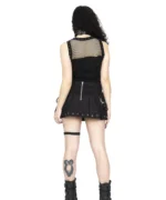 Distressed Fishnet Tank Top | Gothic Punk Mesh Layer - Image 2