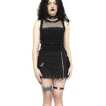 Distressed Fishnet Tank Top | Gothic Punk Mesh Layer