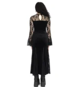 Gothic Velvet Lace Maxi Dress | Witchy Elegant Look - Image 2