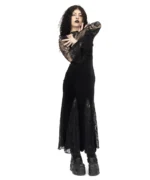 Gothic Velvet Lace Maxi Dress | Witchy Elegant Look - Image 4