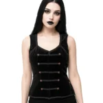 Preloved Black Velvet Corset Top | Gothic Style