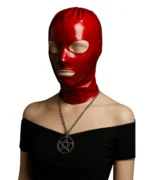 High Gloss Black Latex Mask | Gothic Fetish Hood for Dark Fashion & Alternative Style - Image 2