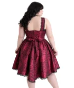 Burgundy Gothic Lace Corset Dress | Plus Size Dark Romance - Image 2