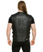 Vintage Recycling Leather Vest | Size Large | Demonyx - Image 2