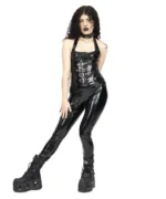 Glossy Black Gothic Catsuit | XS | Demonyx