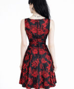 Demonyx “Blood Rose” Gothic Fit & Flare Dress - Image 3