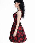 Demonyx “Blood Rose” Gothic Fit & Flare Dress - Image 2