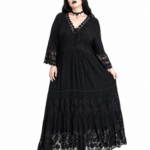 Midnight Lace Gothic Maxi Dress