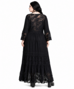 Midnight Lace Gothic Maxi Dress - Image 3